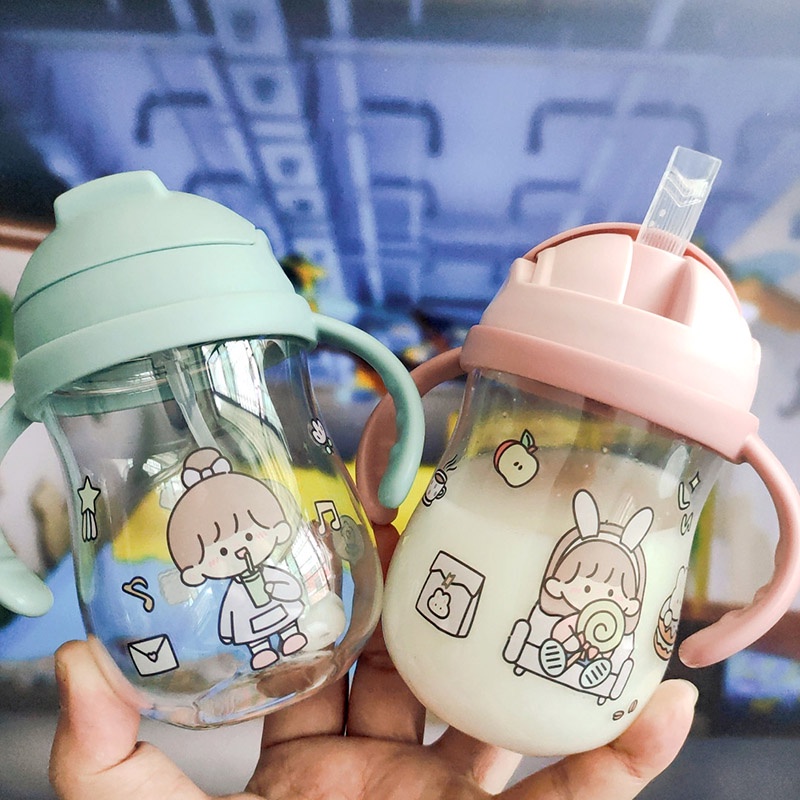 400ML Cute Baby Feeding Cup with Straw BPA Free Portable Feeding Bottle  Leak Proof with Handle Kids | Shopee Philippines