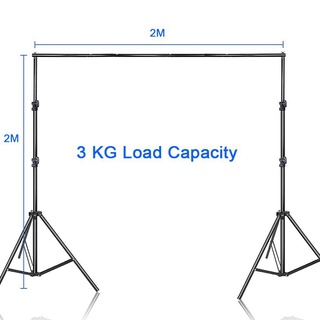 【COD】 2x2m 200x200cm 6x6ft Heavy Duty Background Stand Backdrop Support System Kit with Carry #2