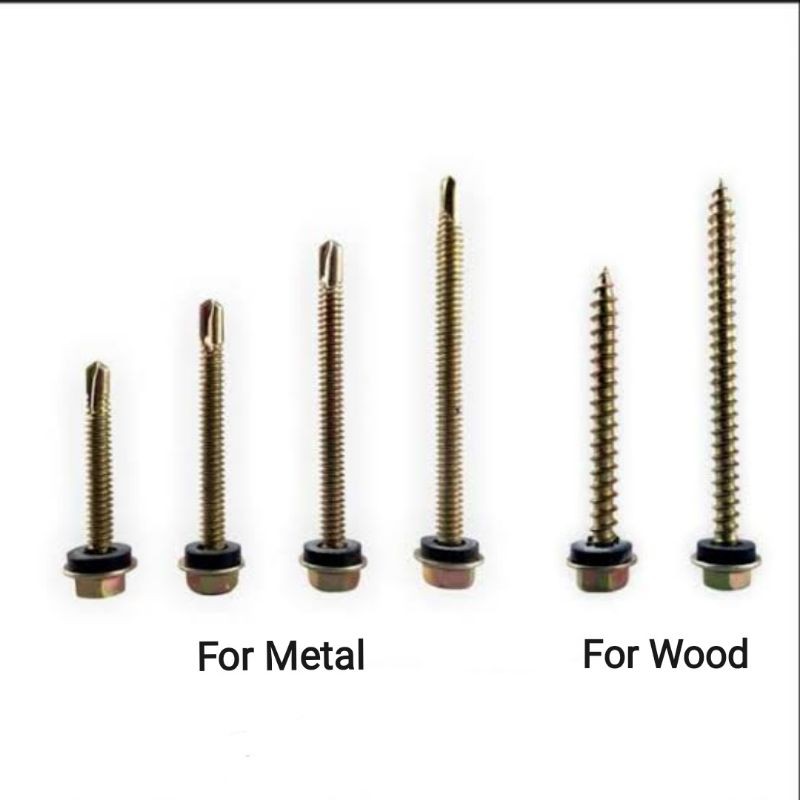 (10pcs) Metal and Wood Tek Scew Tex Screw Self Drilling | Shopee ...