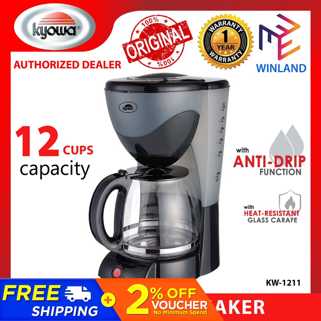 Kyowa Coffee Maker Coffee Machine 12 Cups w/ Aroma and AntiDrip