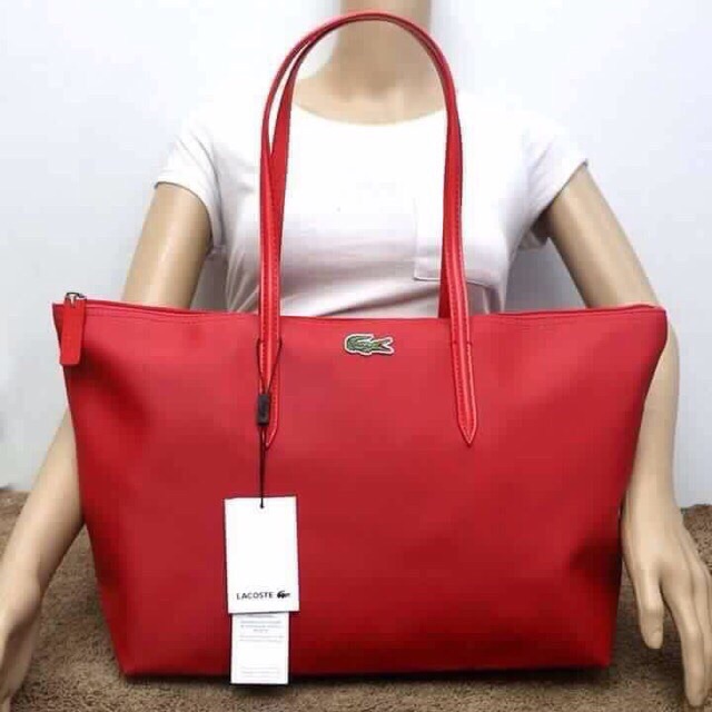 lacoste shopping bag original vs fake