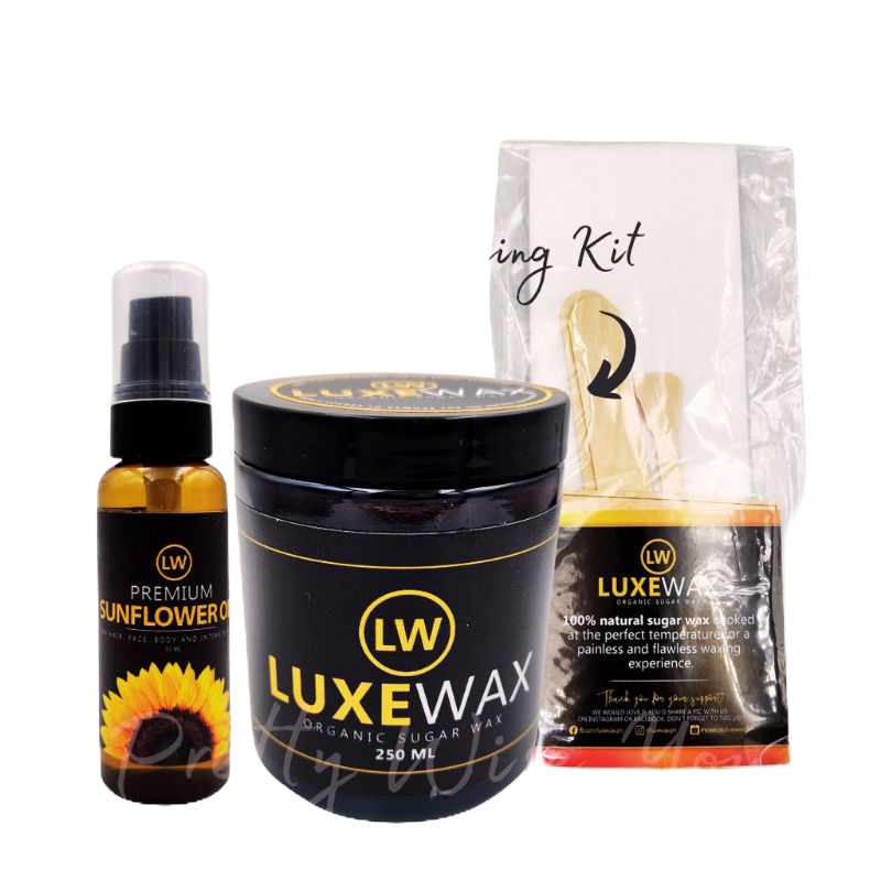 LuxeWax Kit Sugar Wax) + Sunflower Oil Waxing Complete Set