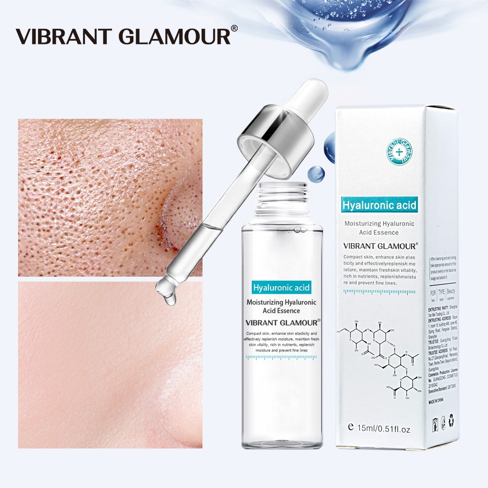 VIBRANT GLAMOUR Hyaluronic Acid Face Serum AntiAging Shrink Pore