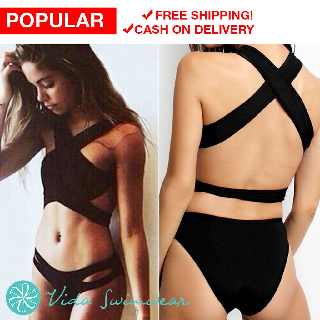 two piece swimsuit shopee