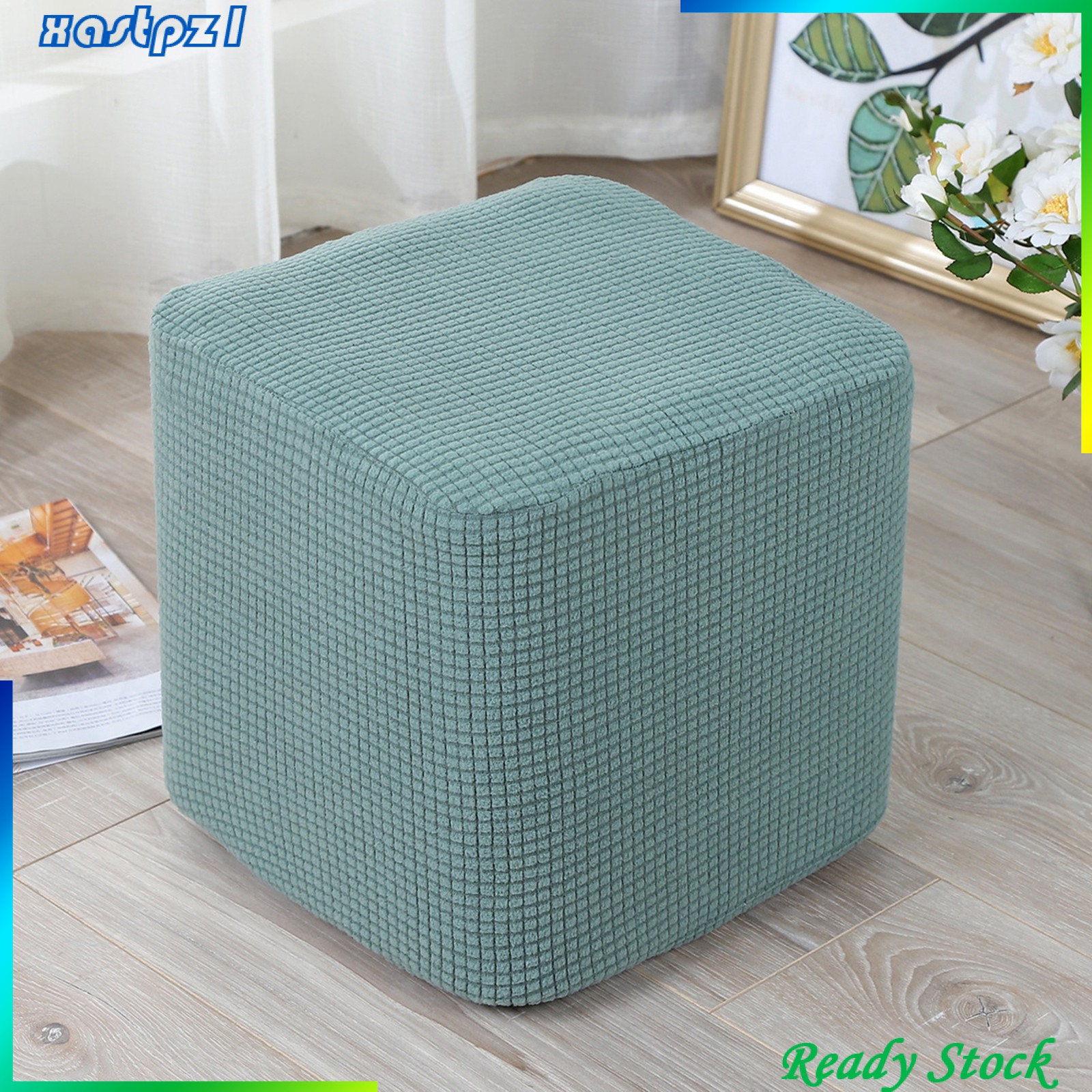 [Ready Stock] Square Ottoman Slipcover Footstool Protector Covers