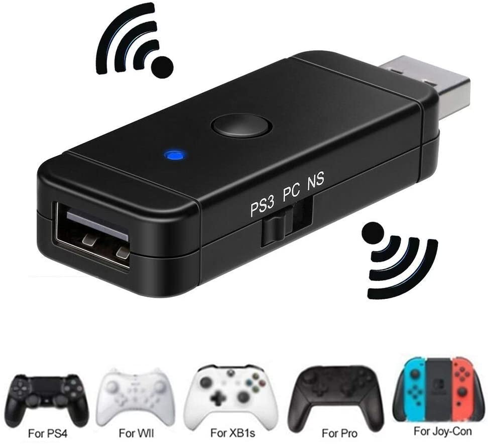 Controller Adapter Usb For Nintendo Switch Ps3 Pc Dongle Bluetooth Compatible With Ps3 Ps4 Xbox 360 Xbox One X Xbox One S Wii U Pro Windows