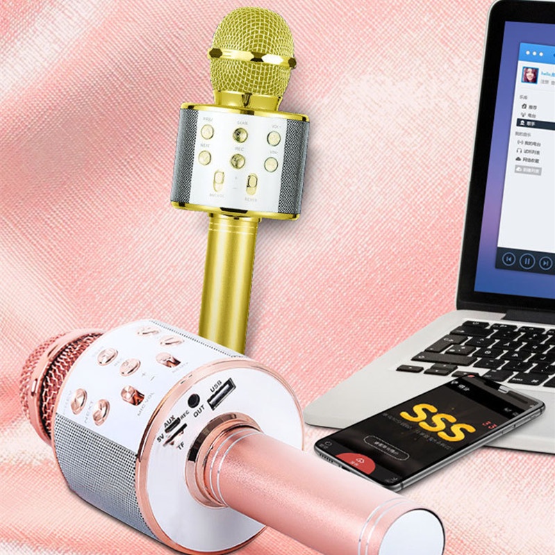 Wireless Bluetooth Microphone Karaoke Speaker Microphone For Videoke