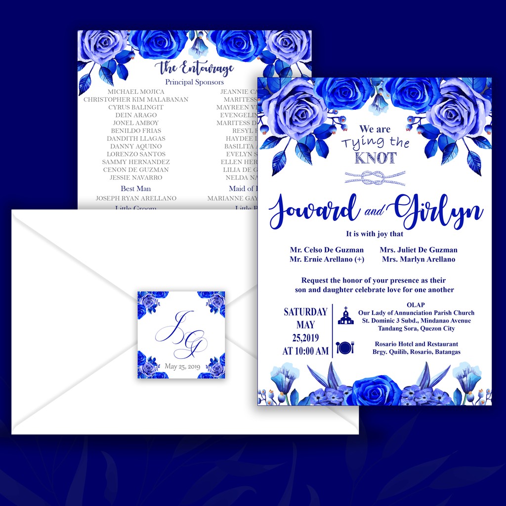 Sample Entourage Filipino Wedding Invitation : Wedding Entourage Invitation Wedding Invitation ...