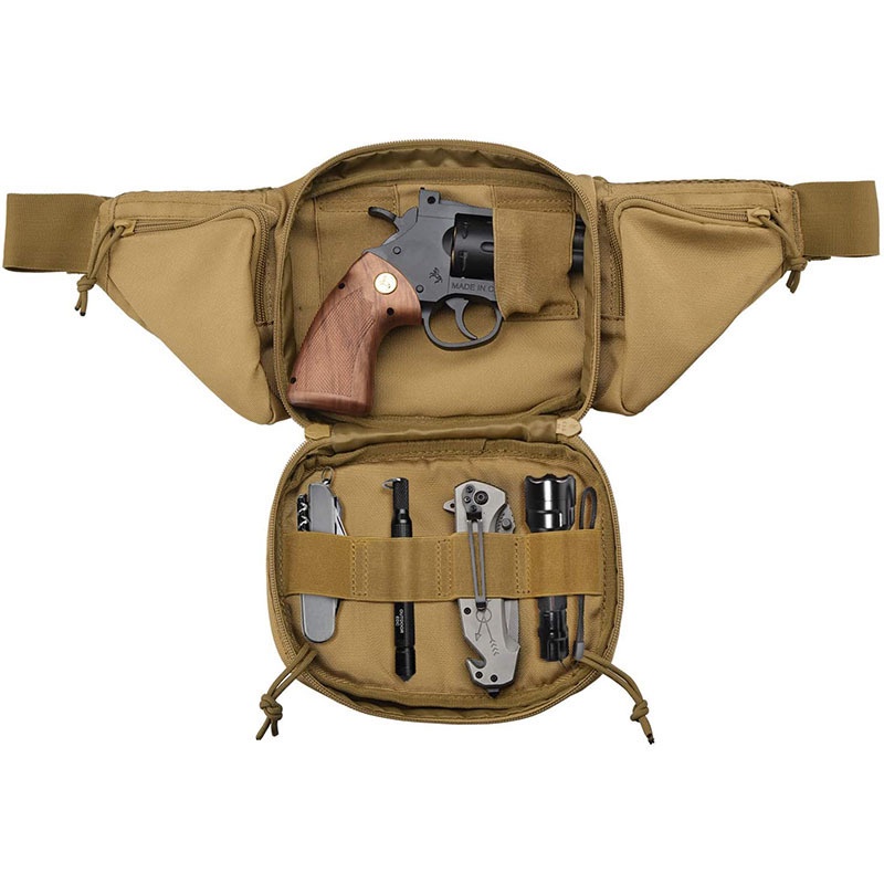 Tactical Waist Bag Concealed Pistol Fanny Pack Waist Bag Gun Holster Outdoor Military Shoulder