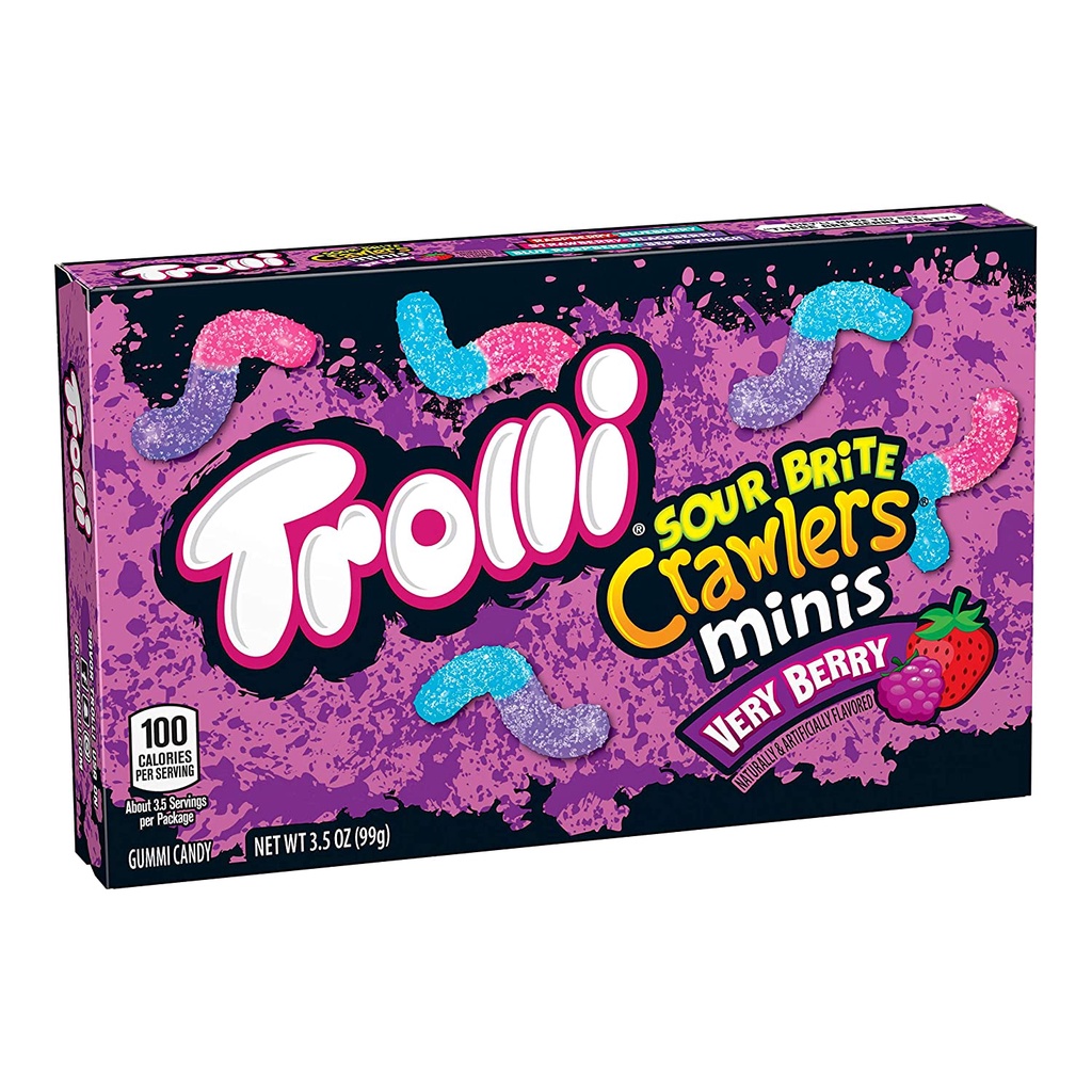 Trolli Sour Brite Crawlers Minis Very Berry 99g | Shopee Philippines