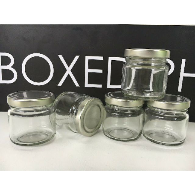 1 Box or 24 pieces M-7361 Glass Jar Bottle 4oz or 120mL | Shopee ...