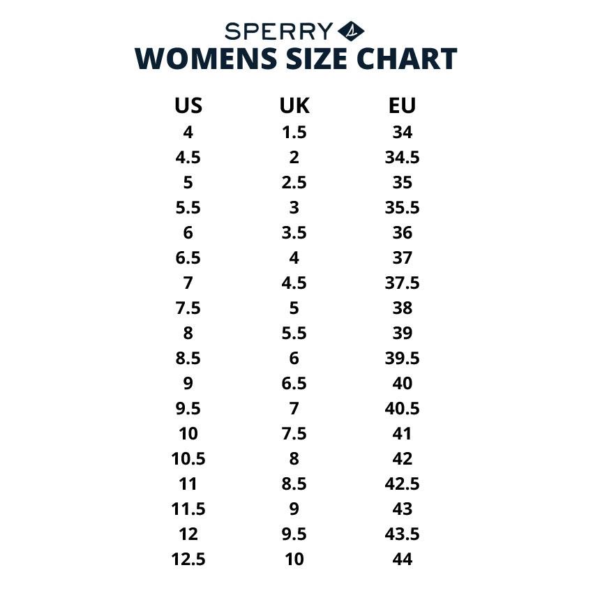 sperry chart size