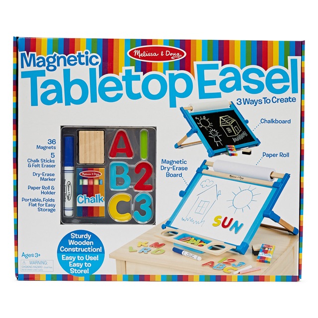 melissa and doug double sided magnetic tabletop easel
