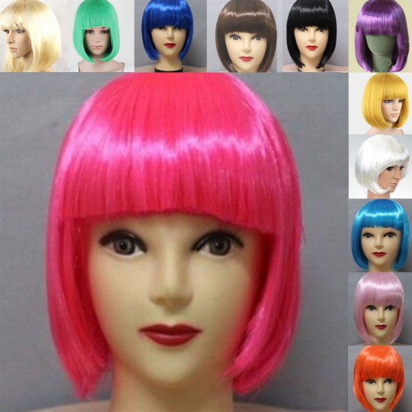 Women Short Straight Hair Full Wigs Cosplay Party Hair Wig Shopee Philippines 