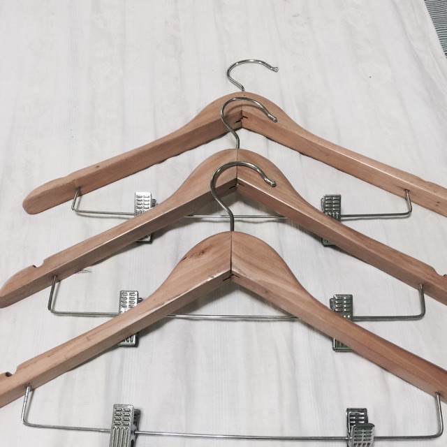 Wooden coat hanger | Shopee Philippines