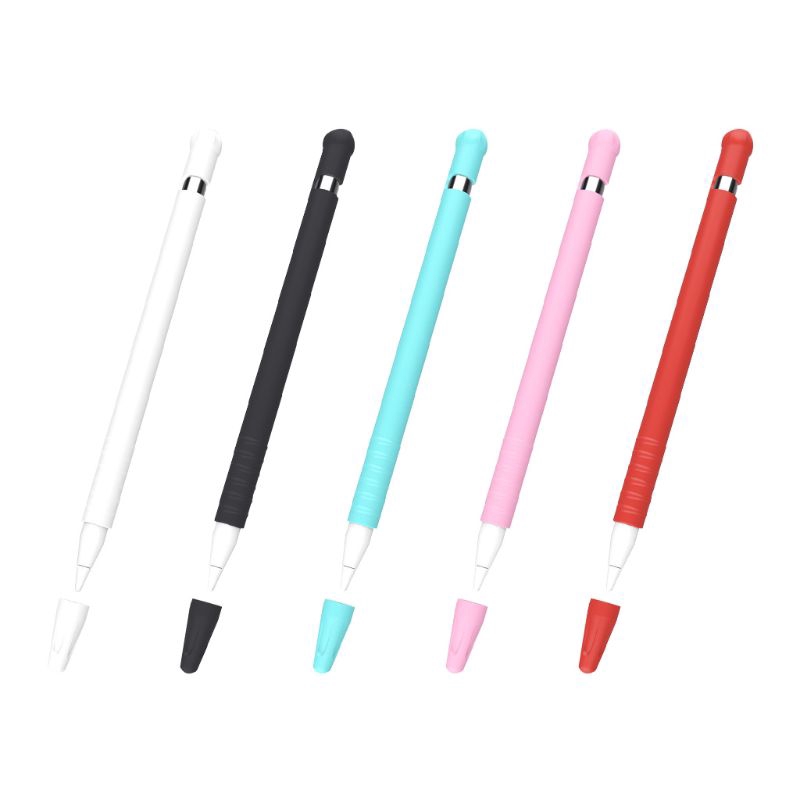 3-Piece Apple Pencil 1st Gen Shock Proof Silicone Cap Cover Charging Adapter