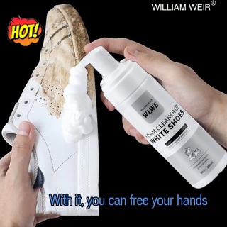 [COD]WILLIAM WEIR White Shoe Cleaner Whiten Polish Cleaning Tool Whiten Shoes Refreshed Polish200ml