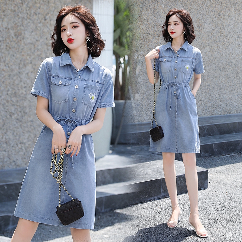 Denim Dress Korean Style Dress Small 