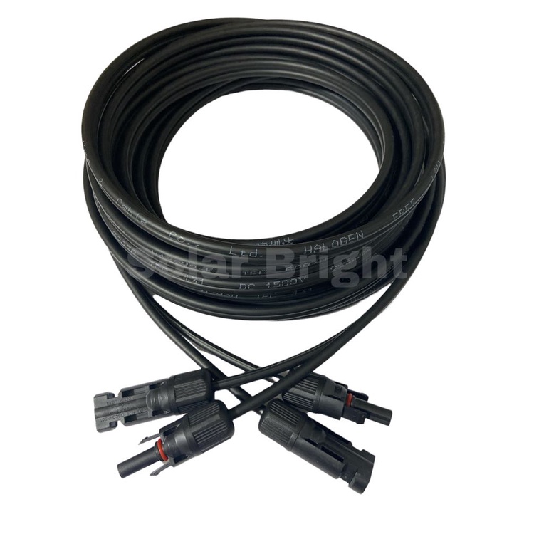 6mm2 Solar PV Cable Twincore 5 10 15 20 30 100 Meters MC4 to MC4 Both  End Crimped Ready To Use — view 6