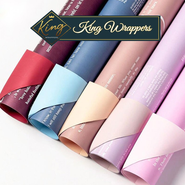 20pcs per pack Two Tone Magazine Print Flower Bouquet Wrapper Floral ...