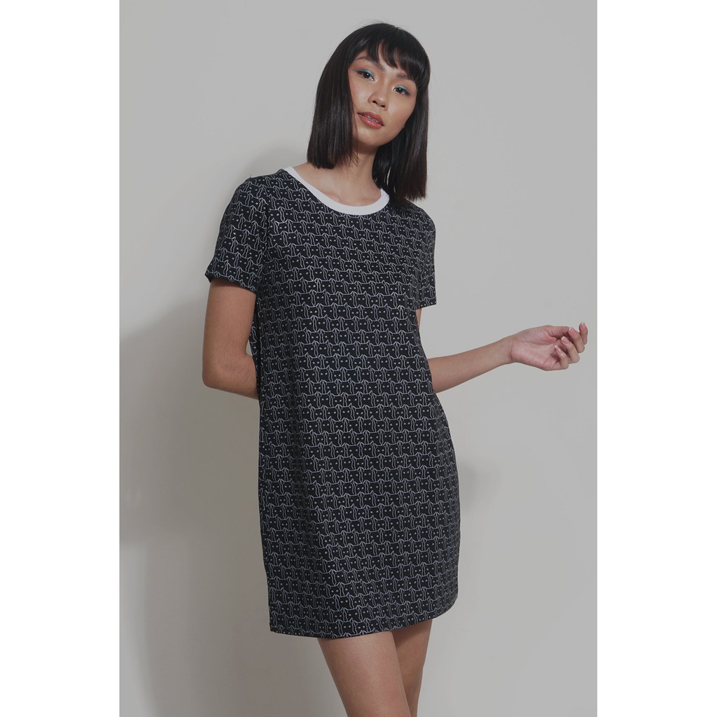 ladies black shirt dress