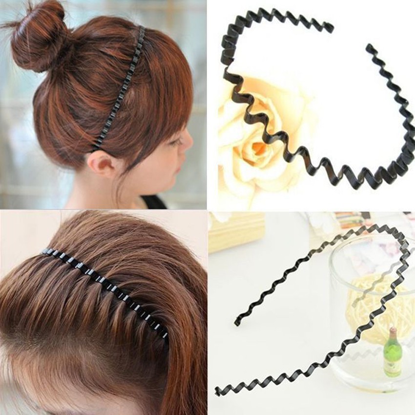 Unisex Gear Sports Hoop Wavy Headband Hair Band For Mens Women