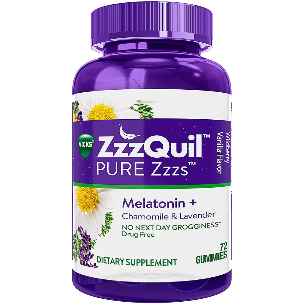 Zzzquil Pure Zzzs Melatonin Chamomile Lavender Sleep