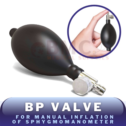 BP Inflation Bulb Replacement Sphygmomanometer w/ Air Control Valve