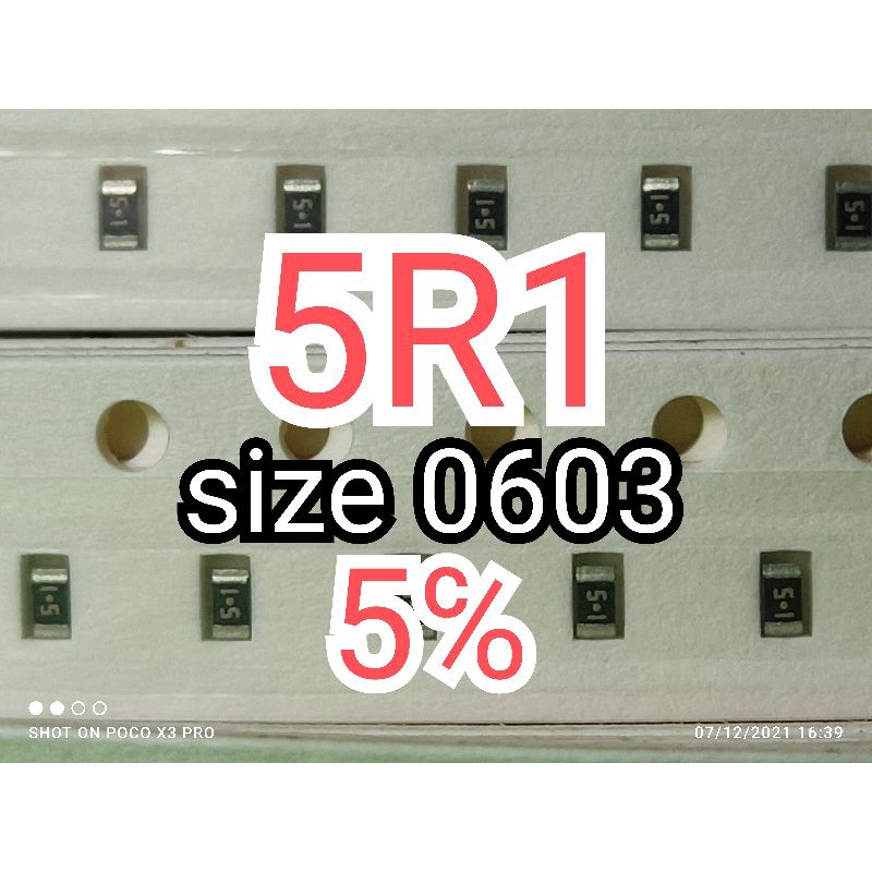 10pcs 5R1 smd resistor Chip size 0603 5.1ohm 5.1ohm Shopee Philippines