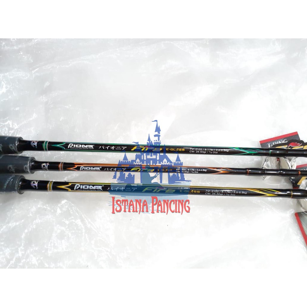 Fishing Rod PIONEER FIRE E-GLASS 150/165/180/210cm 1.5m/1.65m/1.80m/2.10m 8-17LB Fishing Rod 