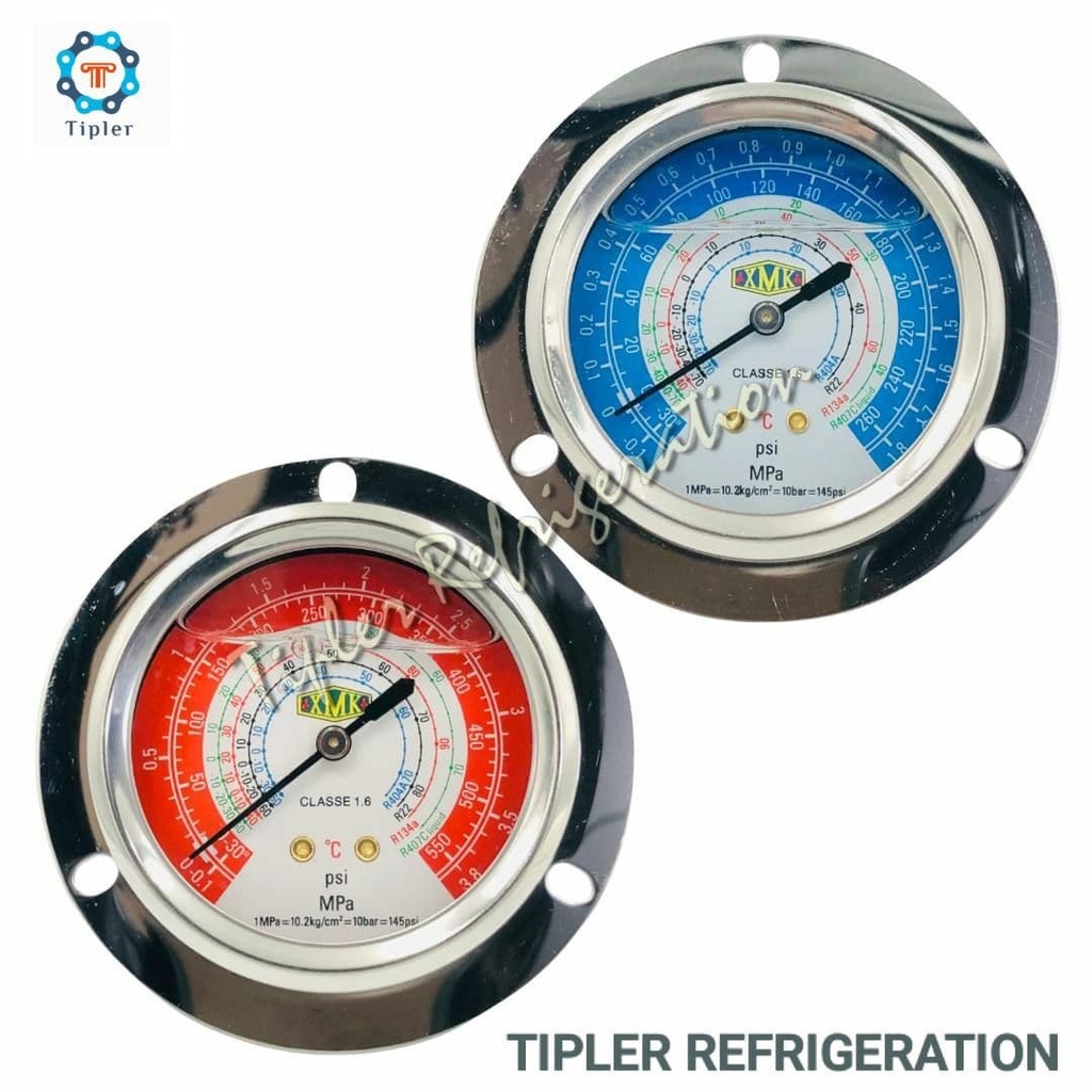 Oil Filled Compound Pressure Gauge for Condensing Unit (High and Low