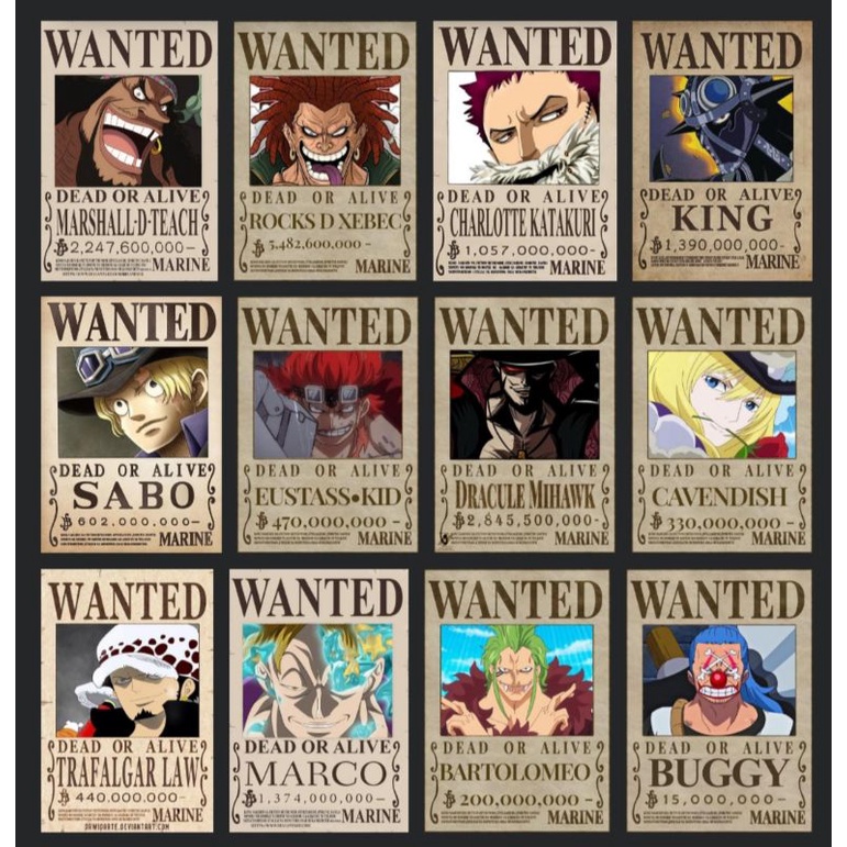 ONE PIECE WANTED POSTERS (READ THE DESCRIPTION) Shopee Philippines