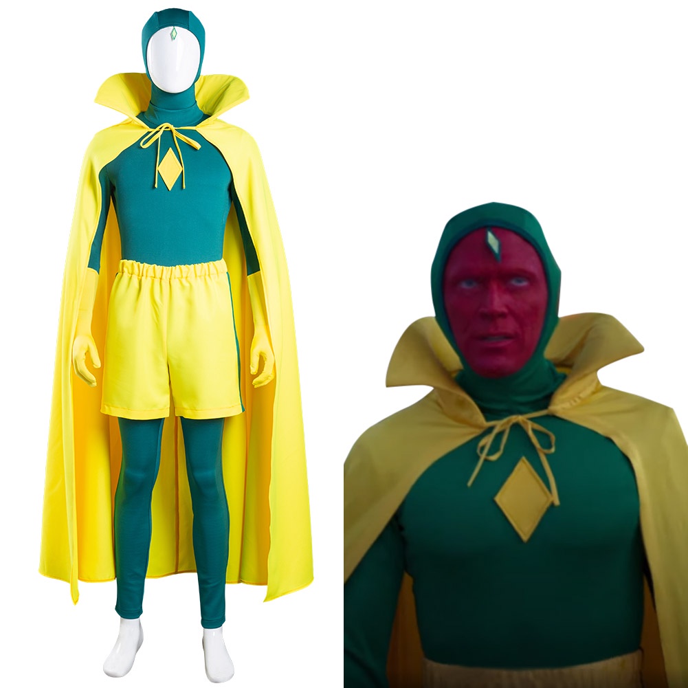 Wanda Vision Cosplay Costume WandaVision Jumpsuit Cloak Outfits