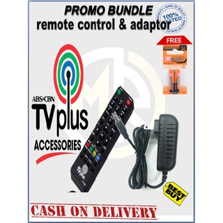 tv plus accesories promo bundle remote & adaptor COD