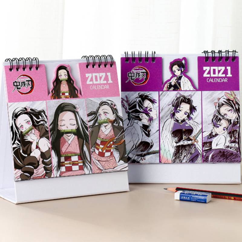 New 21 Anime Demon Slayer Kimetsu No Yaiba Desk Calendar Literary And Art Simple Desktop Notepad Calendar Office Supplies Calendar Kids Stationery Gifts Kamado Nezuko Kochou Shinobu Calendar Shopee Philippines