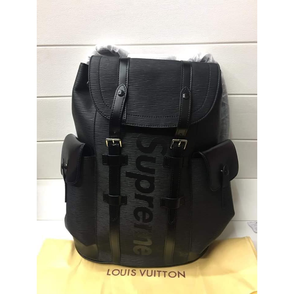 supreme backpack red louis vuitton