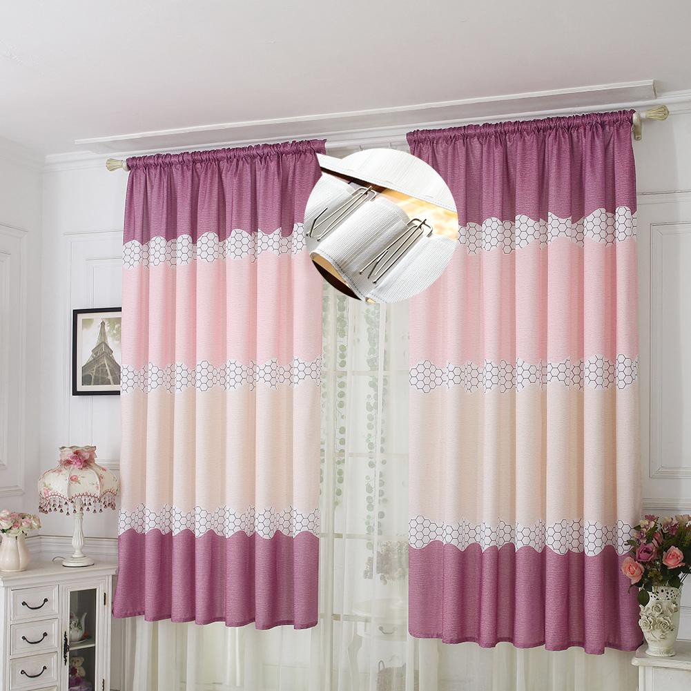 Semi Geometry Blackout Curtains Home Bedroom Window Decor Tulle Sheer Drape Wall Home Store