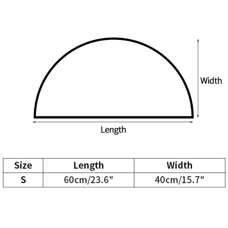 60*40cm Morandi Half Round Water Absorption Rug Welcome Entryway Rug Front Door Mat