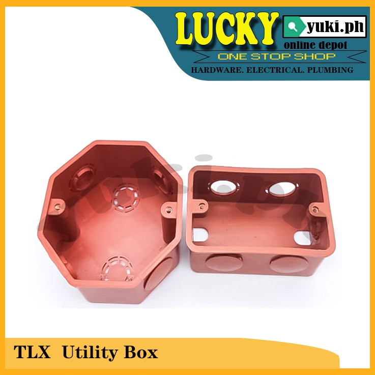 TLX PVC Junction Box w/ screw / Utility Box ( sold per piece ) Shopee