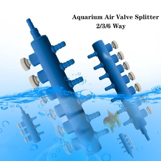 Aquarium Air Valve Splitter 2/3/6 Way Air Pump Hose Splitter Fish Tank Oxygen Regulating Valve
