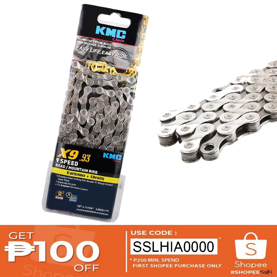 silver bike chain