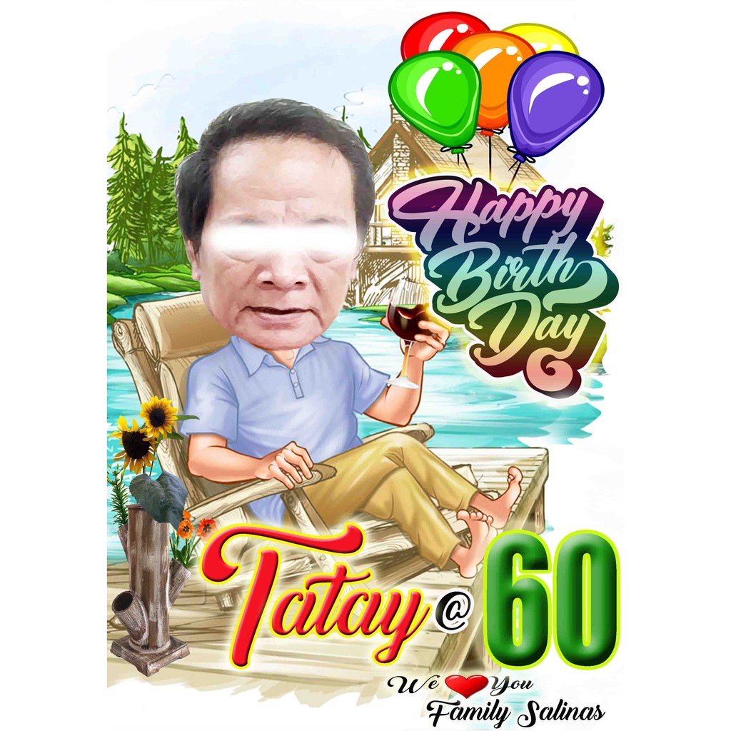 Cake Topper Daddy Drinking Wine Shopee Philippines