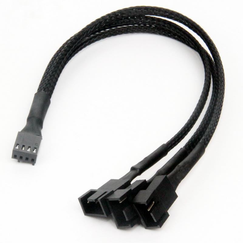PC Fan Splitter Power Cable 4pin Molex IDE To 3 Port 4Pin Cooler Cooling Fan Extension Power