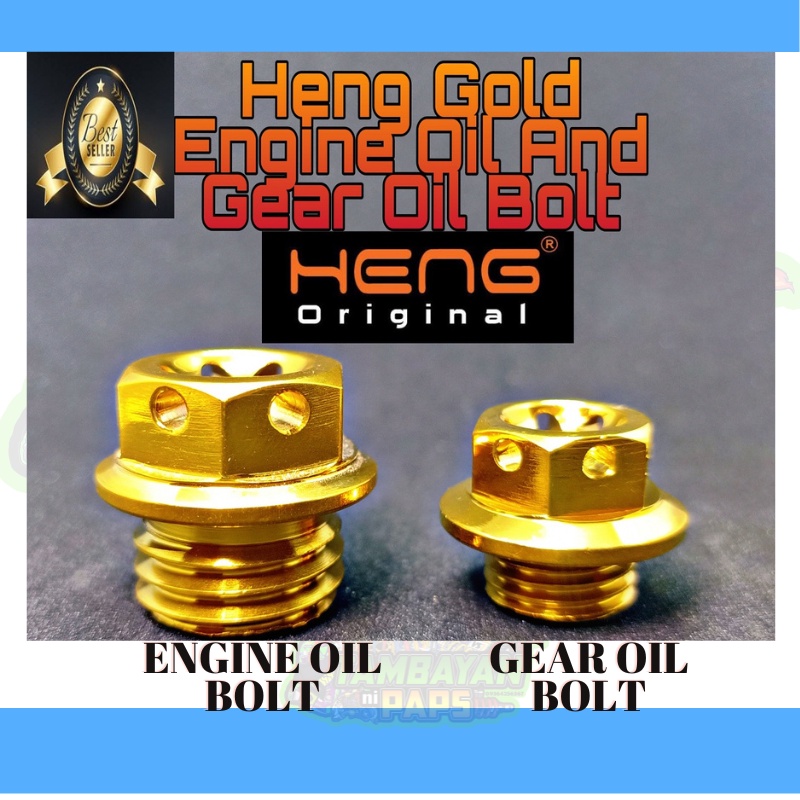 HENG GOLD ENGINE OIL BOLT AND GEAR OIL BOLT SET THAILAND (H0NDA