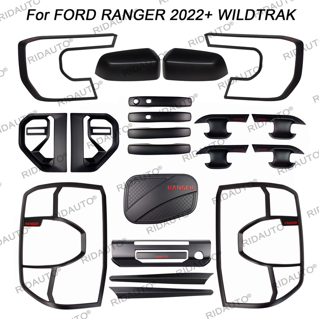 Matte Black ABS Body Kit Fit For Ford Ranger 2022+ wildtrak Exterior