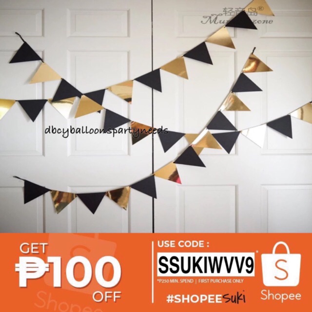 Party Flag Decoration birthday partyneeds decorations balloon supply Shopee Philippines