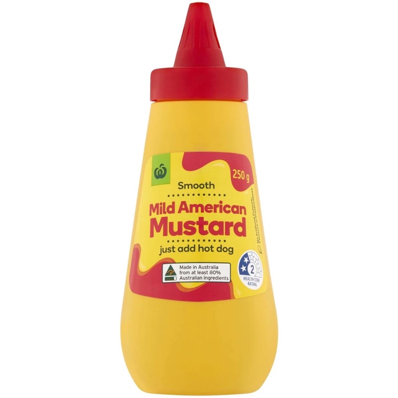 Woolworths Mild American Mustard 250g Shopee Philippines