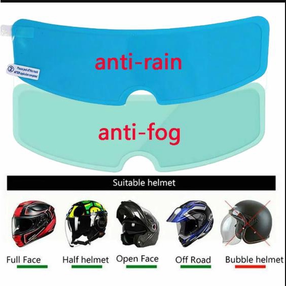 Universal Motorcycle Helmet Optional Clear Rainproof Film Anti Rain