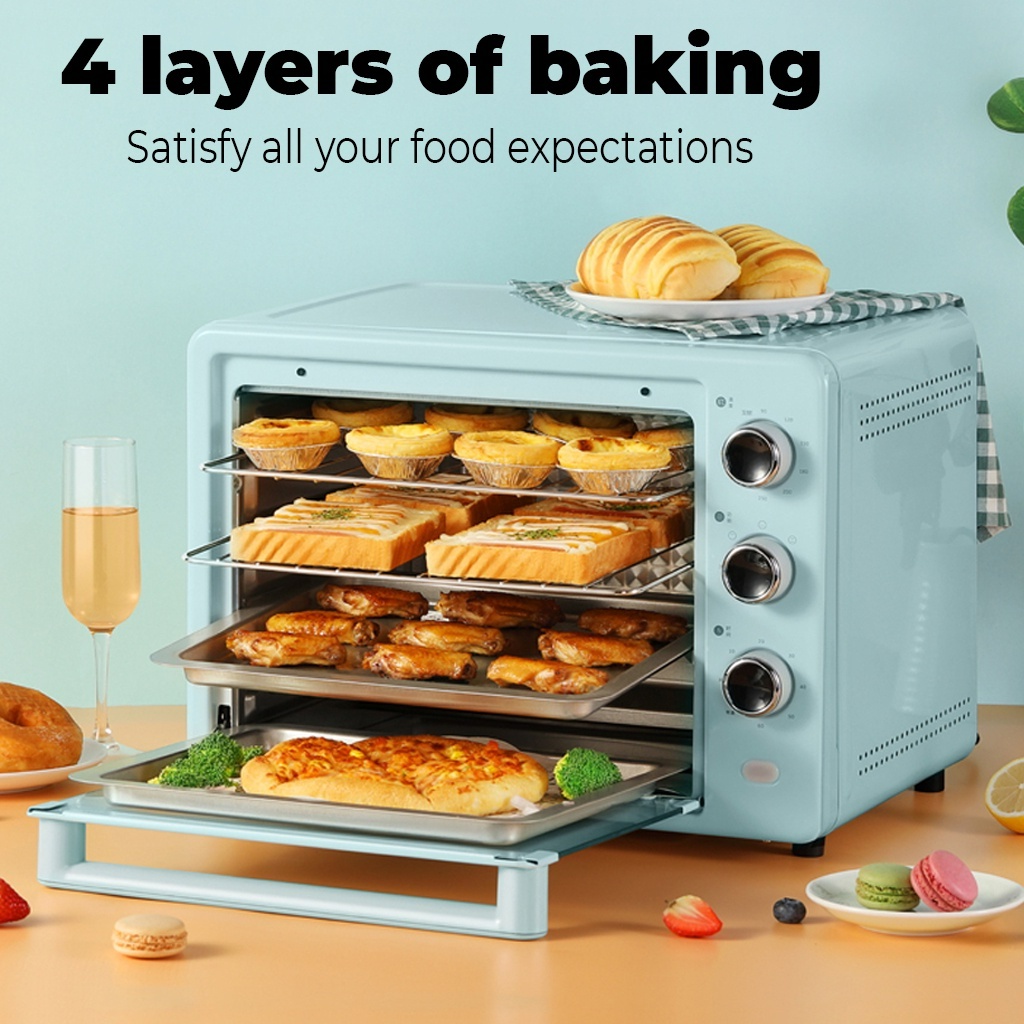 Electric Oven 32L Multifunctional Toaster Automatic Oven Baking Cake