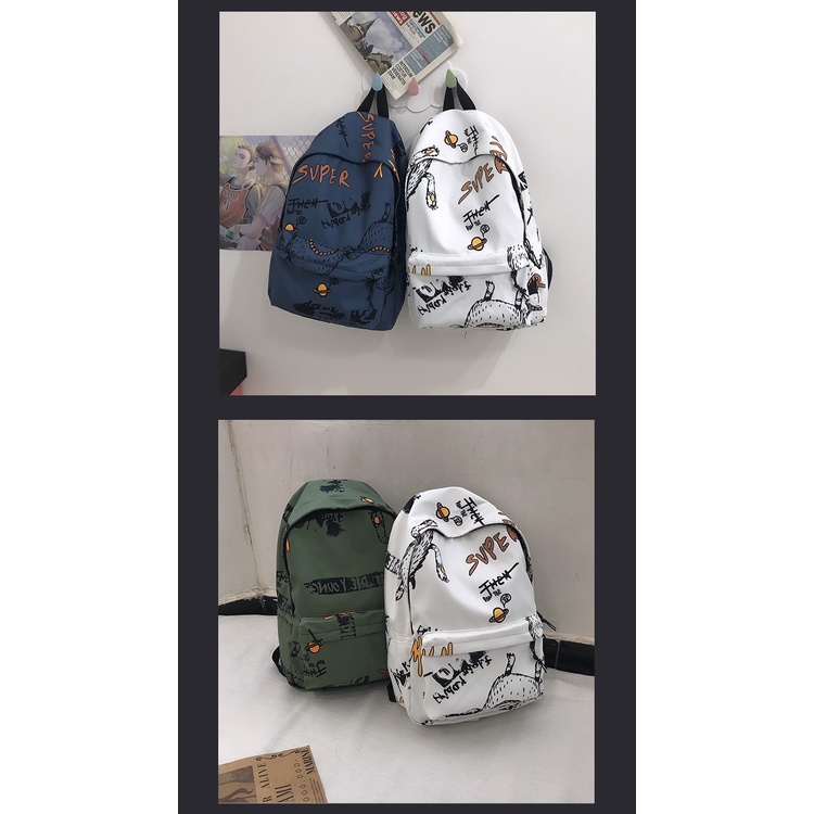 Schoolbag Male Middle School Students ins Trendy Japanese Style Fashion High Student Backpack Men's Casual